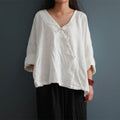 Esme White Linen Blouse — Arthur's Sportswear