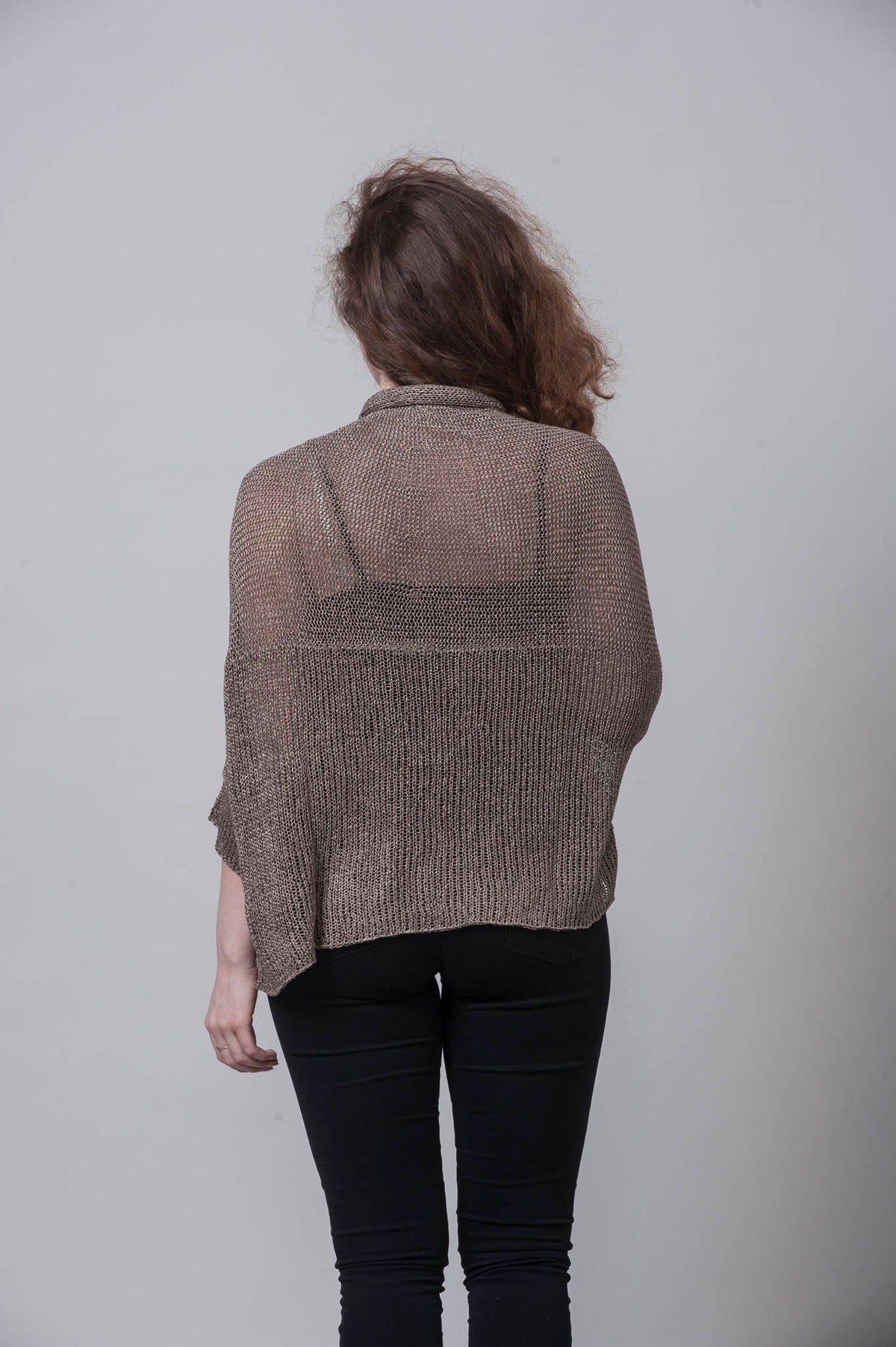 Clara Brown Knit Wrap Sweater — view 4