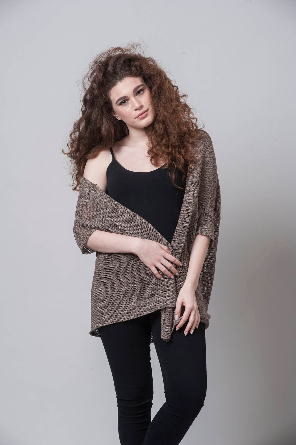 Clara Brown Knit Wrap Sweater — Arthur's Sportswear