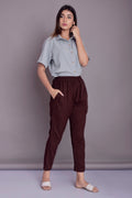 Zara Burgundy Linen Pants — Arthur's Sportswear