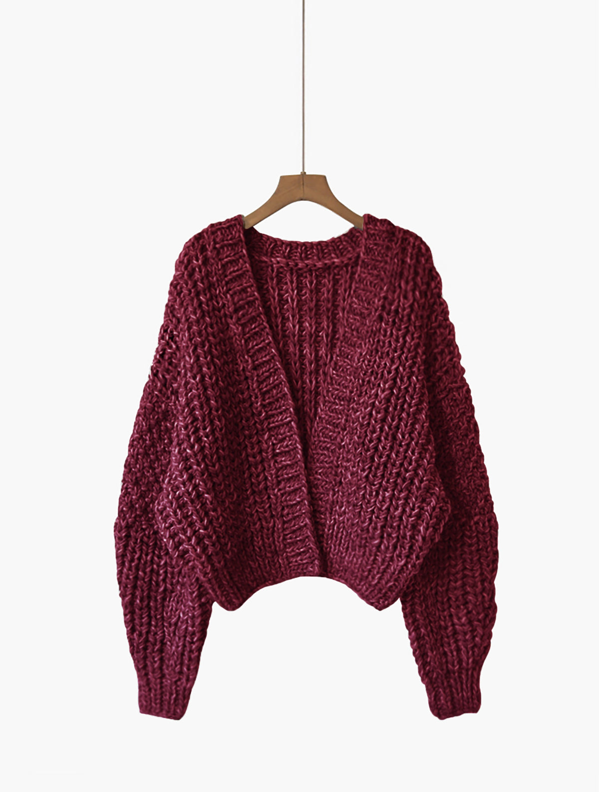 Vera Gray Wool Cardigan — view 2