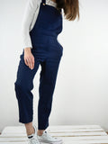 Bea Navy Linen Overalls — Arthur's Sportswear
