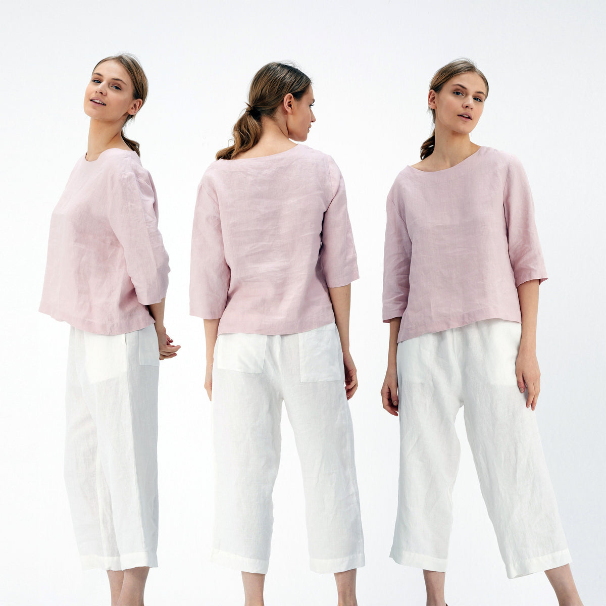 Grace White Wool Pants — view 3