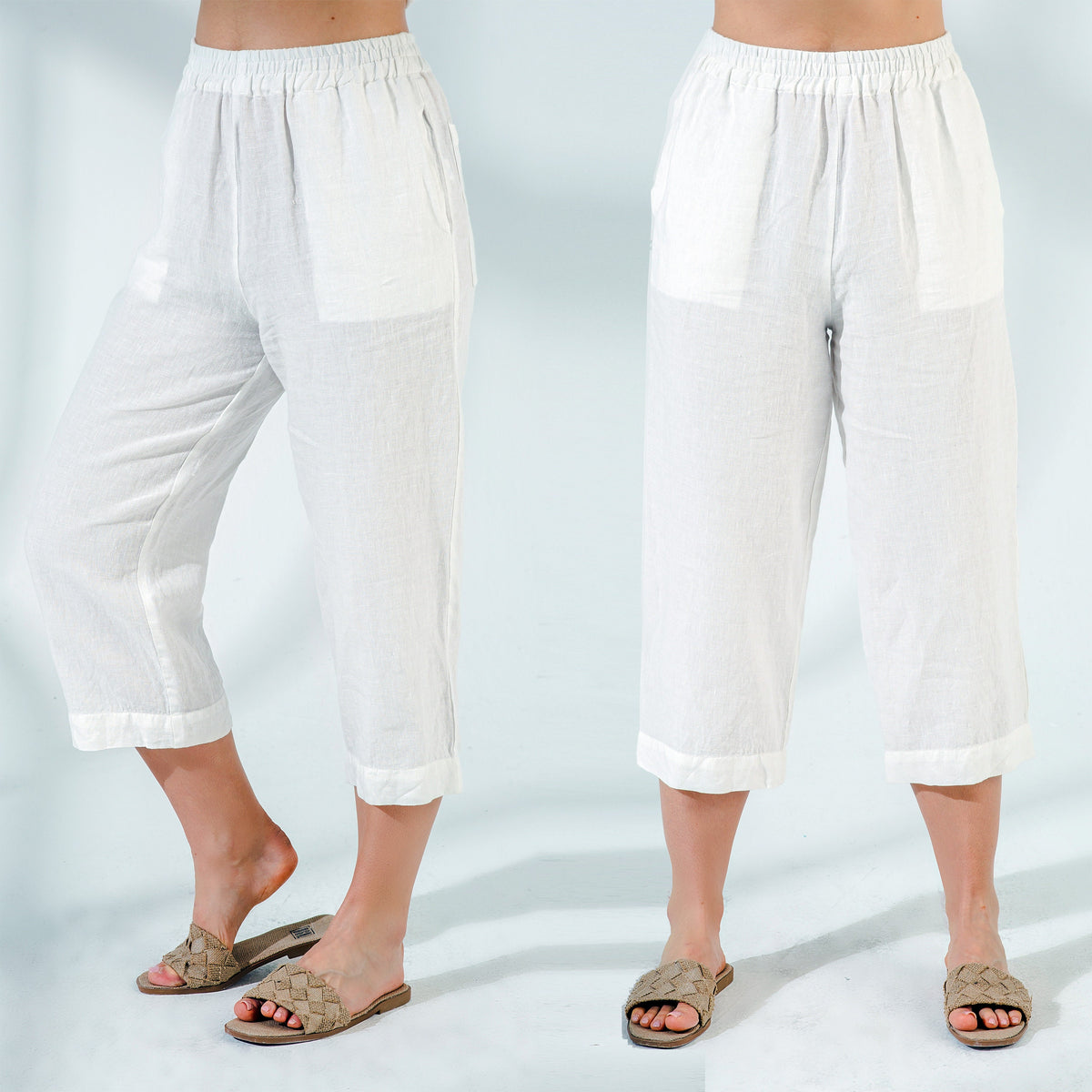 Grace White Wool Pants — view 2
