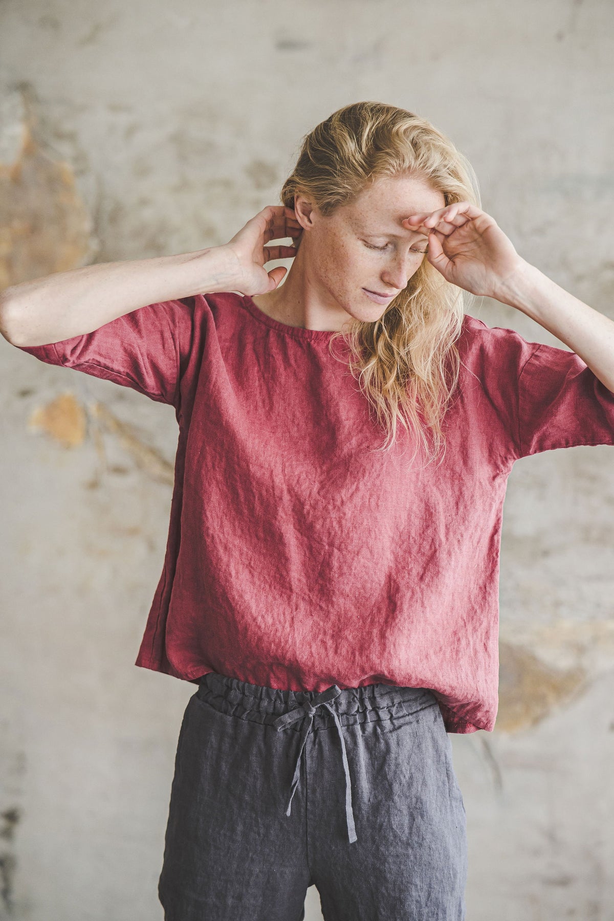 Josie Pink Linen Top — Arthur's Sportswear