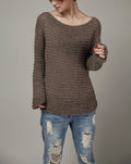 Anya Brown Knit Oversized Sweater — Arthur's Sportswear