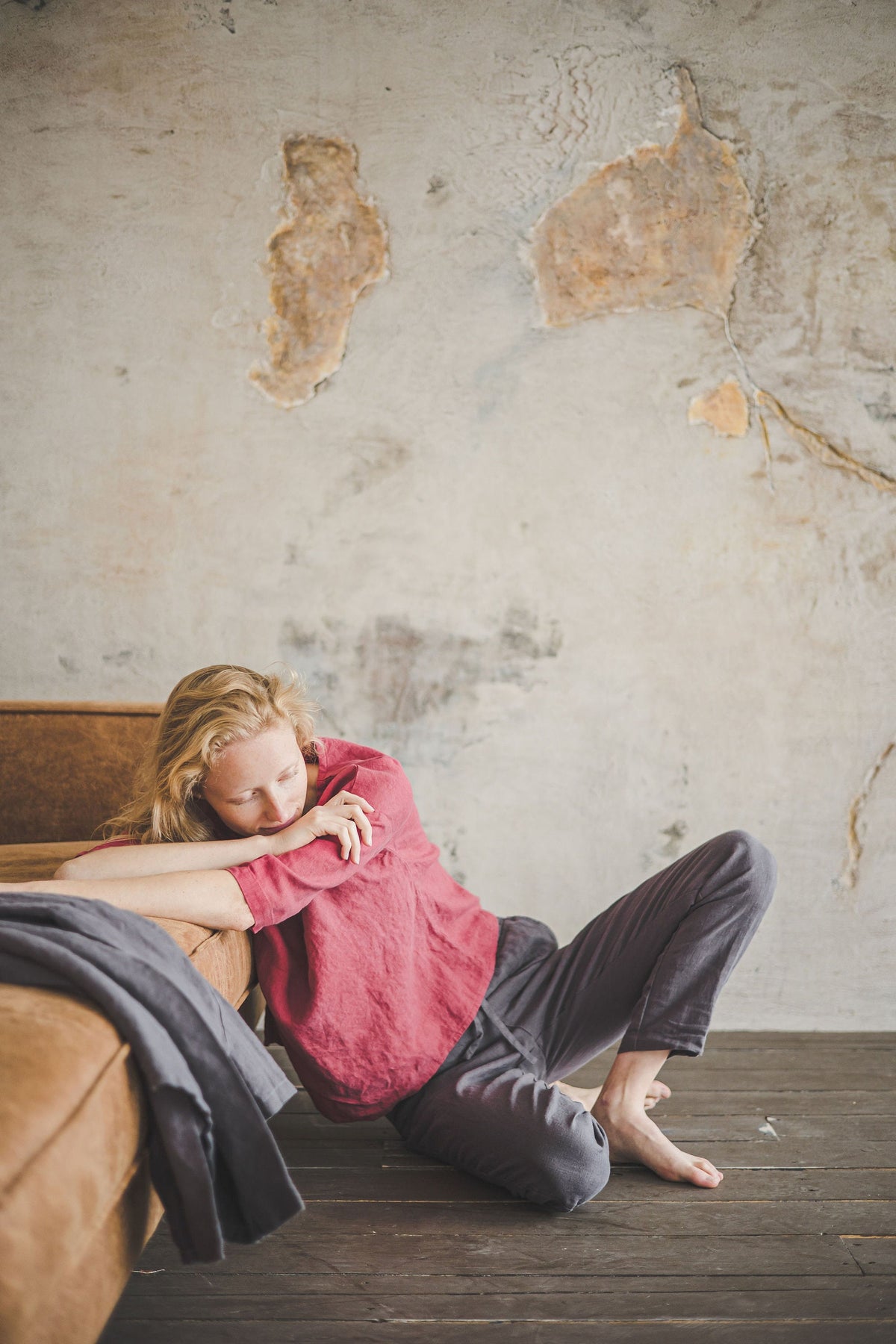 Josie Pink Linen Top — view 4