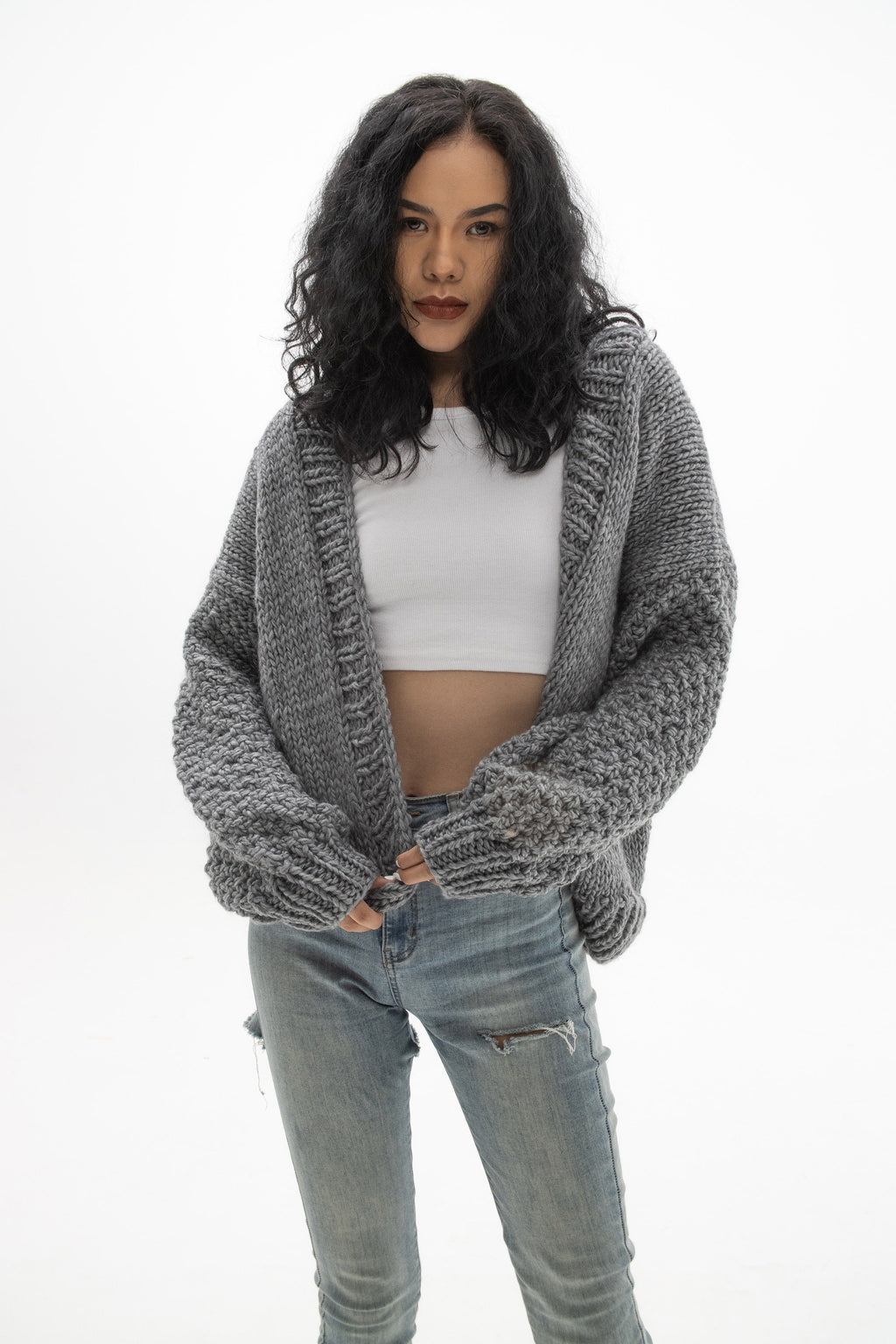 Leona Gray Wool Cardigan — Arthur's Sportswear