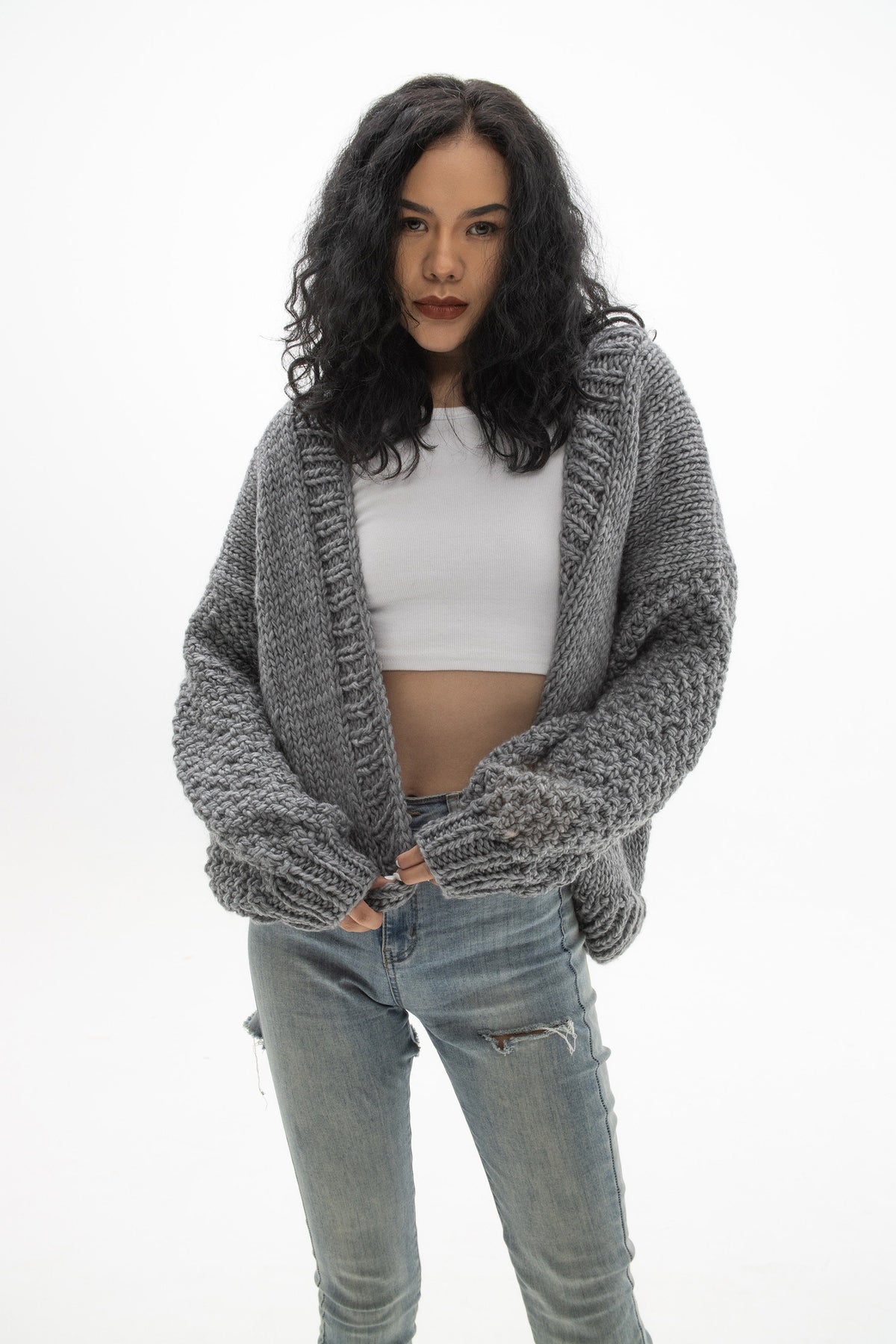 Leona Gray Wool Cardigan — Arthur's Sportswear
