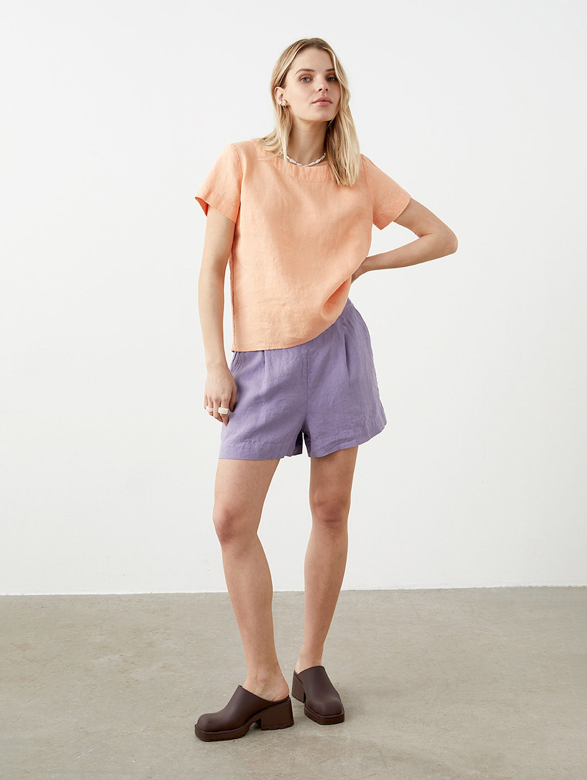 Nora Blue Linen Shirt — view 3