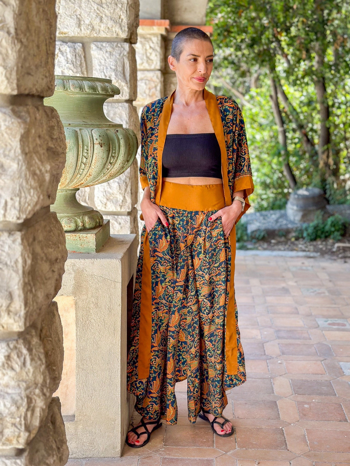 Kaia Orange Palazzo Pants — Arthur's Sportswear