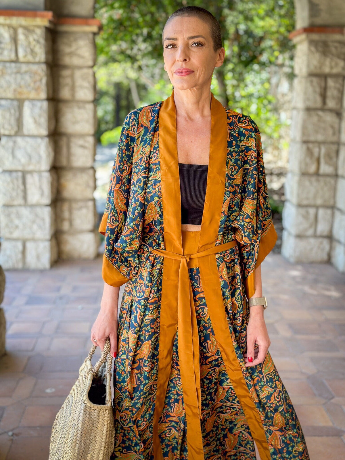 Kaia Orange Palazzo Pants — view 4
