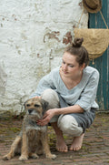 Tilly Gray Linen Blouse — Arthur's Sportswear