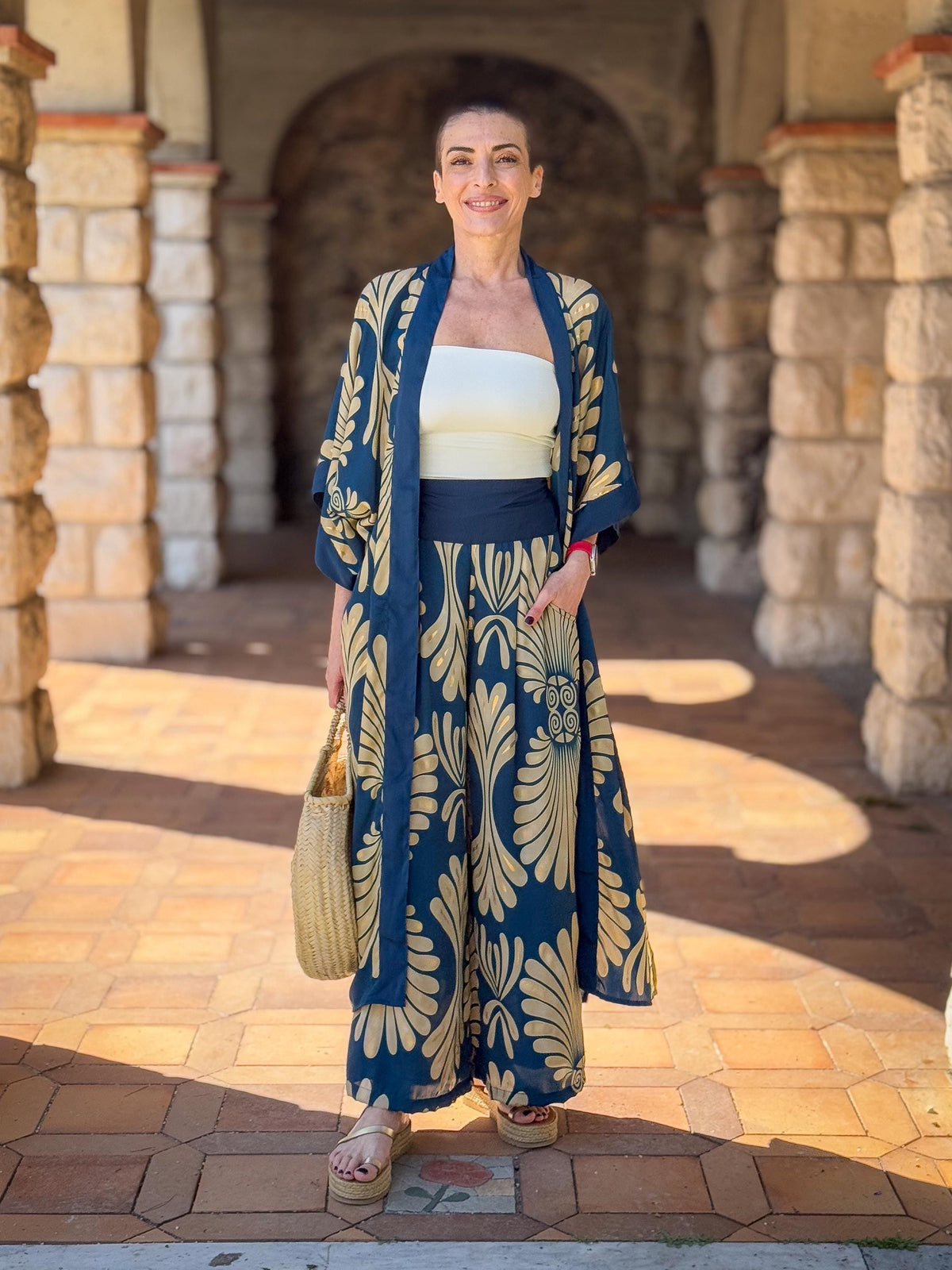 Ruby Navy Palazzo Pants — view 2