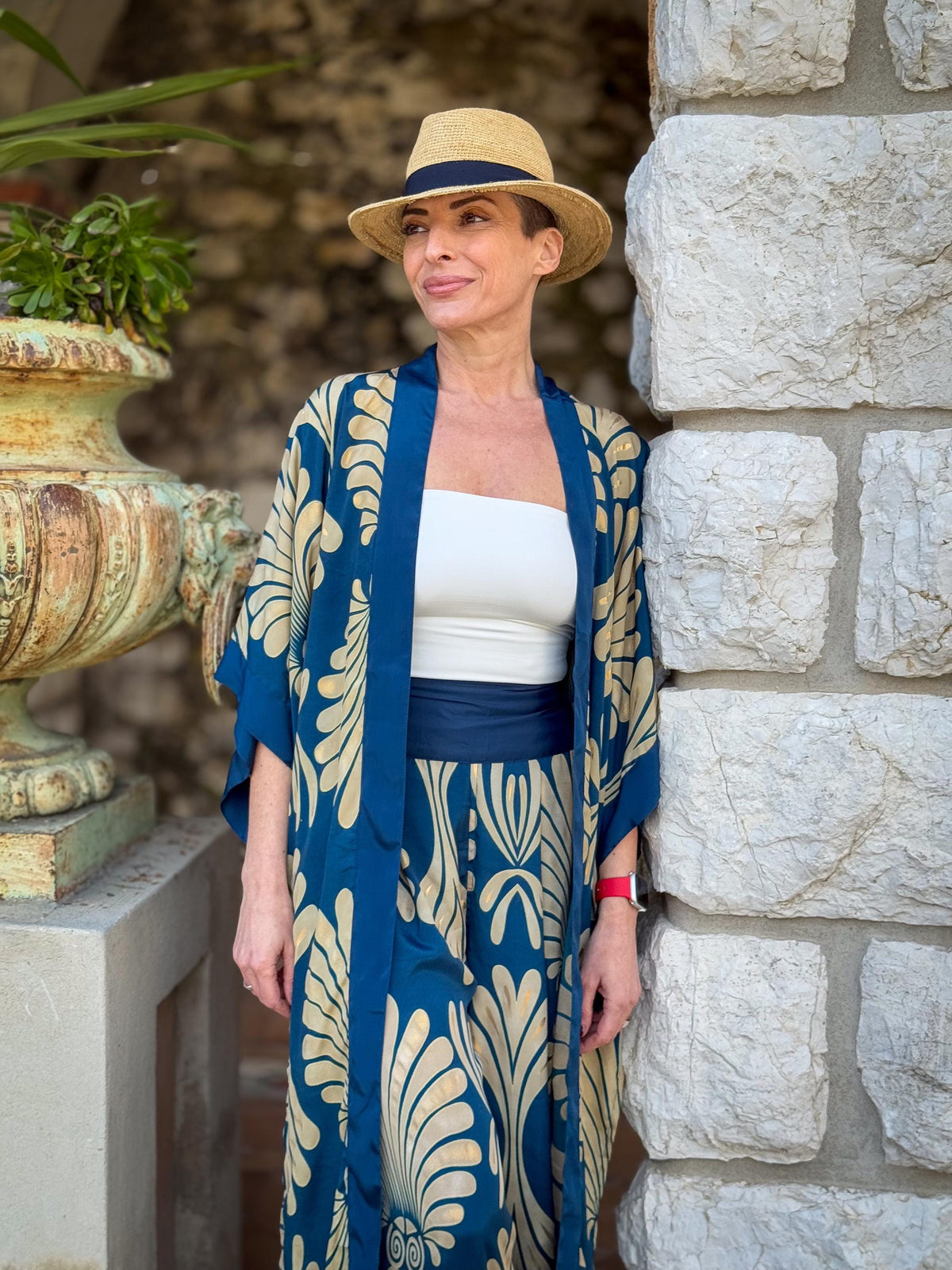 Ruby Navy Palazzo Pants — view 4