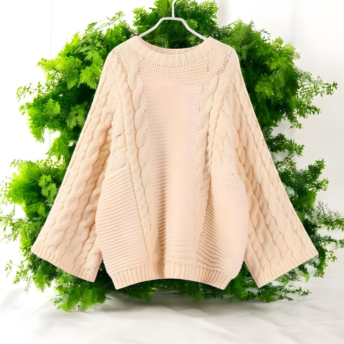 Yara Brown Knit Oversized Sweater — view 4