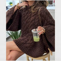 Yara Brown Knit Oversized Sweater — Arthur's Sportswear