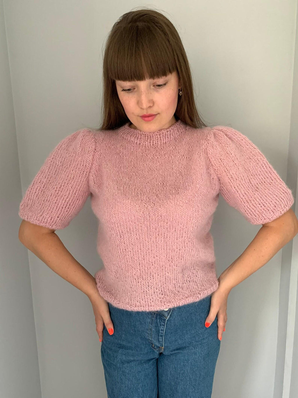 Rosa Pink Wool Chunky Sweater — view 6