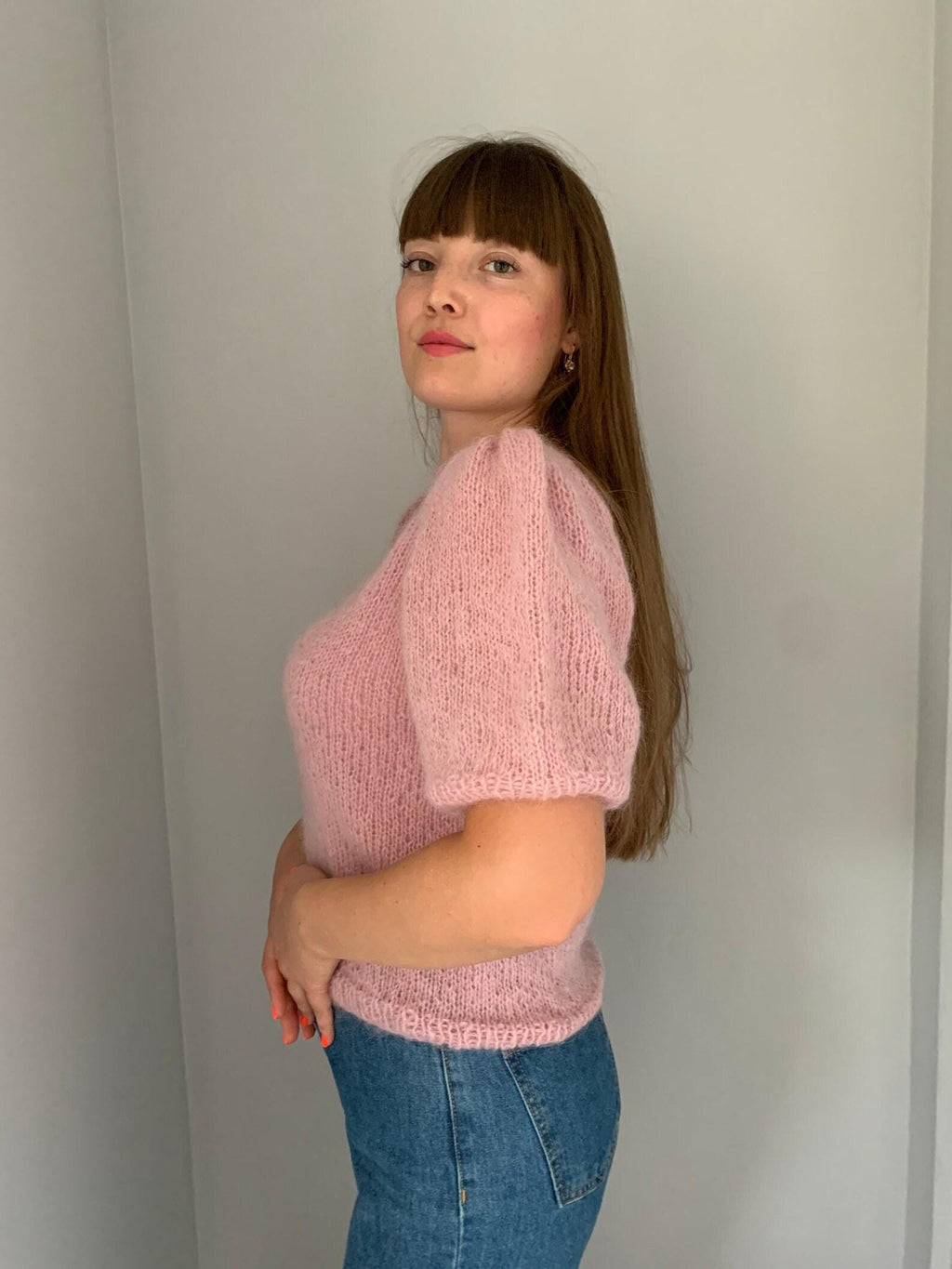 Rosa Pink Wool Chunky Sweater — view 5