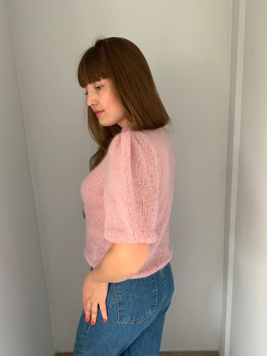 Rosa Pink Wool Chunky Sweater — view 3