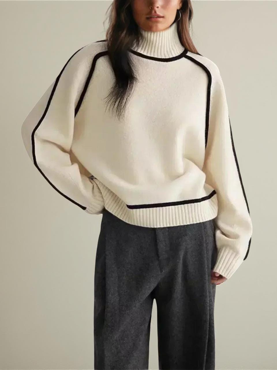 Kiki Beige Wool Sweater — view 2