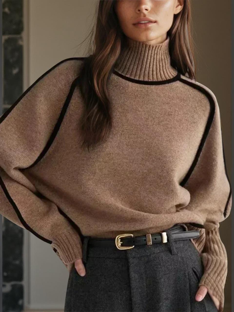 Kiki Beige Wool Sweater — view 4