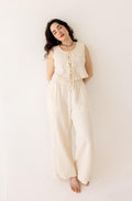 Inez Ivory Cotton Wide-Leg Pants — Arthur's Sportswear