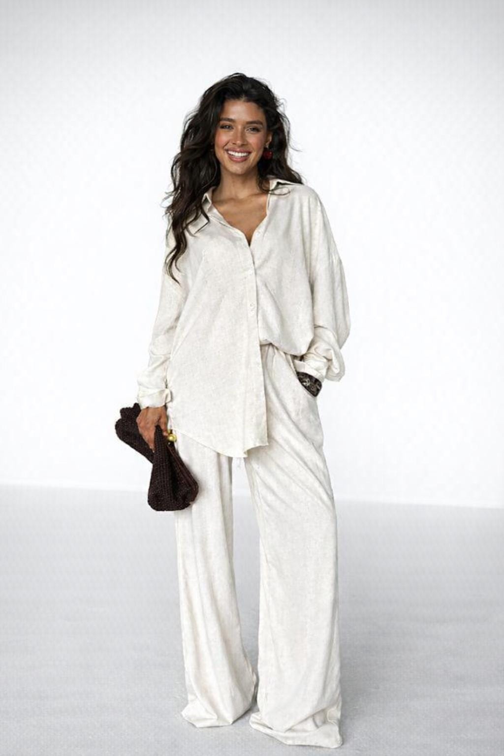 Dahlia Yellow Linen Oversized Two-Piece Set — view 2