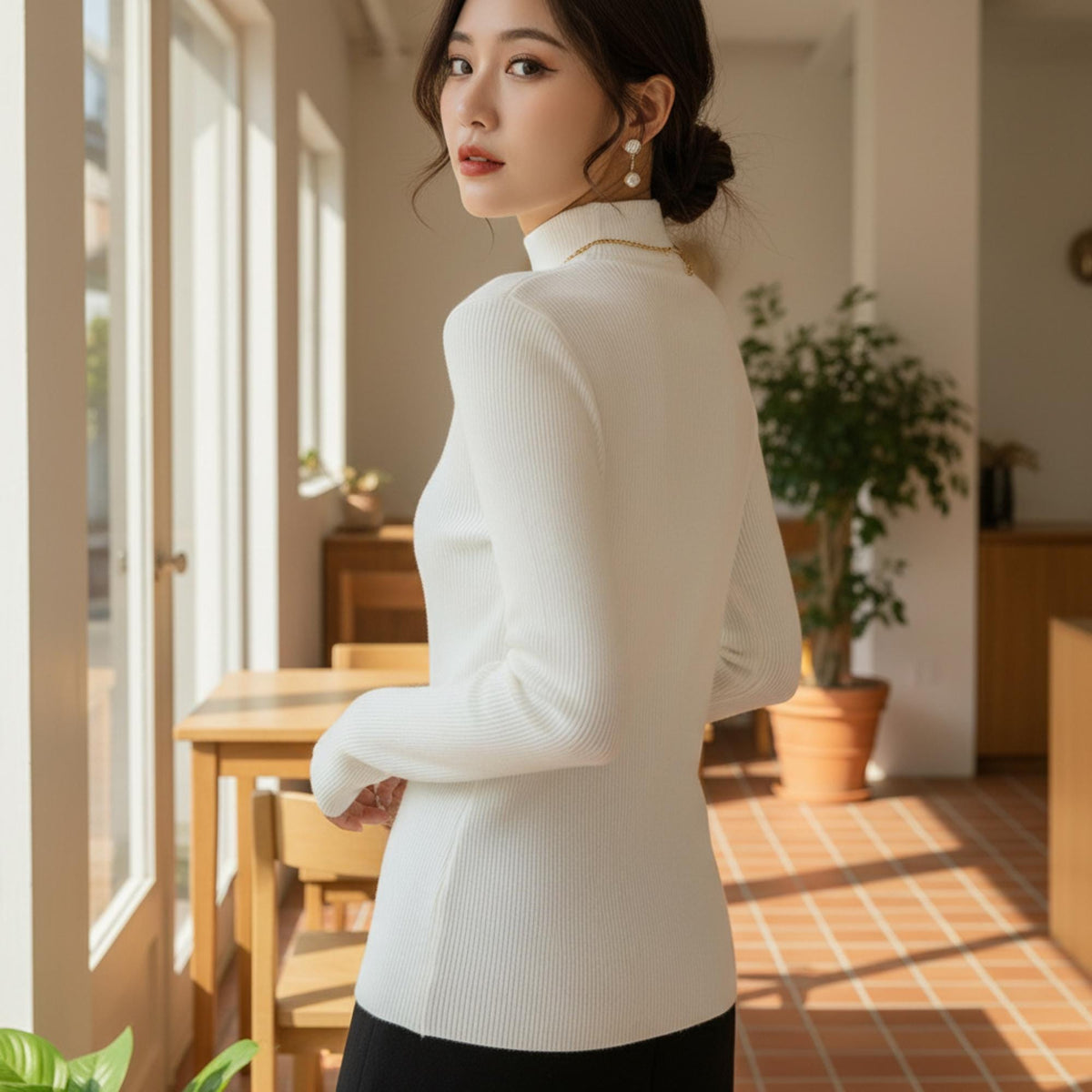 Cleo Ivory Knit Sweater — view 2