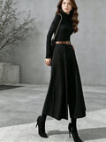 Willa Black Wool Wide-Leg Pants — Arthur's Sportswear