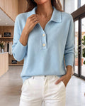 Helena Light Blue Knit Sweater — Arthur's Sportswear