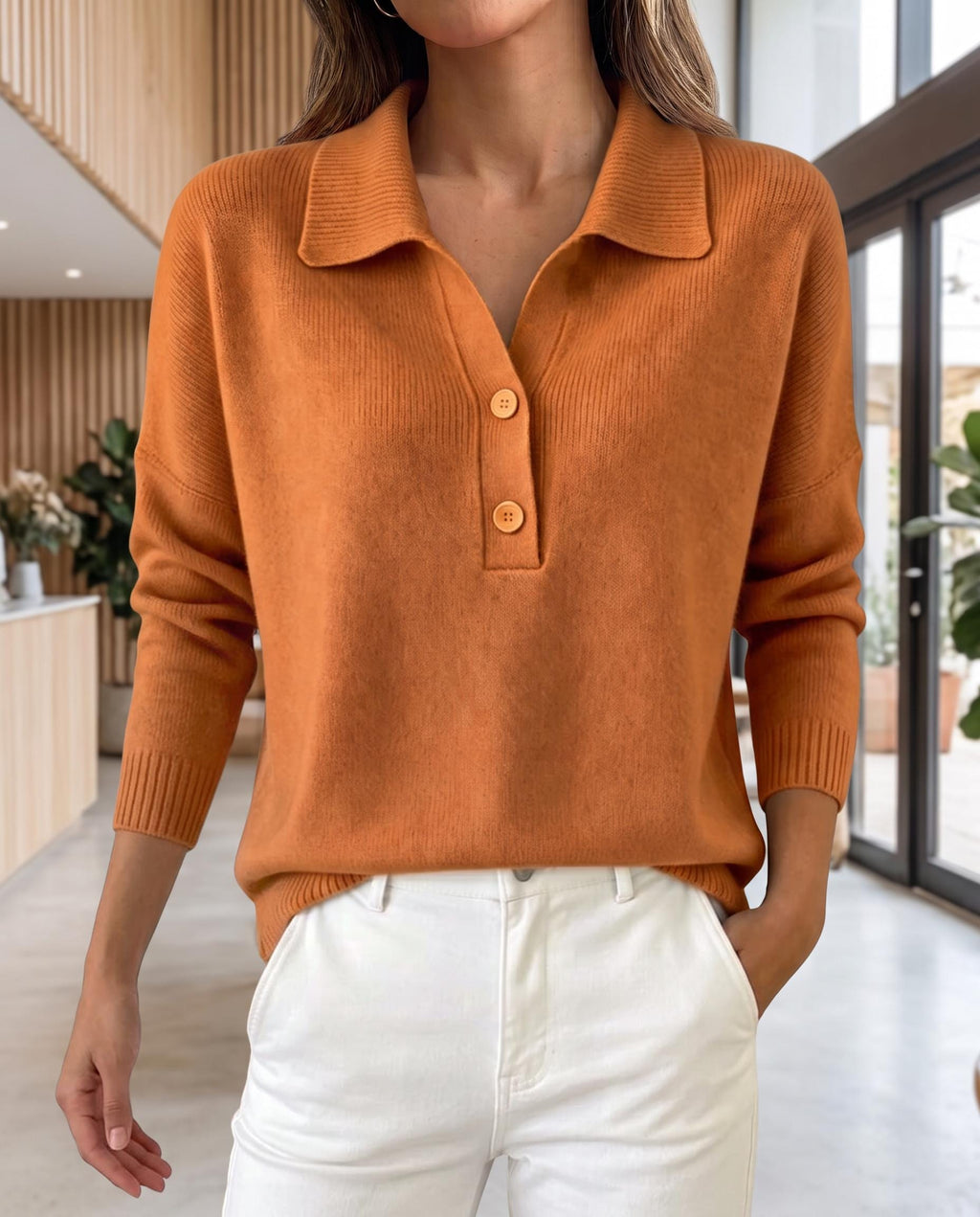 Helena Light Blue Knit Sweater — view 6